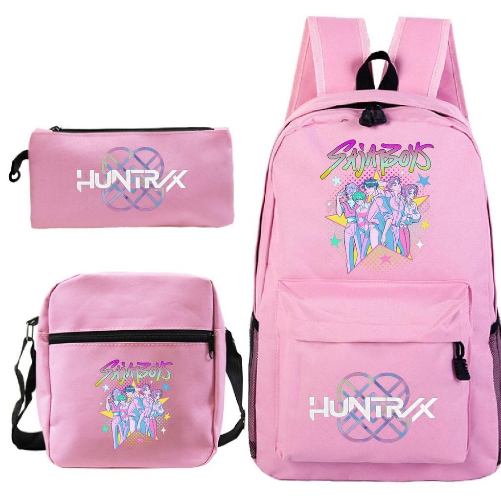 Animation Cartoon Printing Student Schoolbag Large Capacity Leisure Backpack Children'S Pencil Bag Shoulder Bag Set