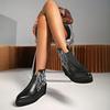 Fashion Large Fashion Boots 2024 Autumn and Winter New Item Independent Station Retro Embroidery Retro Short Leather Boots for Women