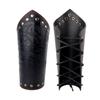 Viking Wolf Totem Leather Wristband - Embossed Medieval Warrior Protective Gear