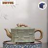 360 мл Элегантный чайник из исинской фиолетовой глины ручной работы, чайник из сырой руды, грязь цвета бобового зеленого, чайник для заваривания чая с инфузором, китайский чайный набор из исинской глины