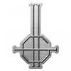 Ghost Grucifix Metal Badge