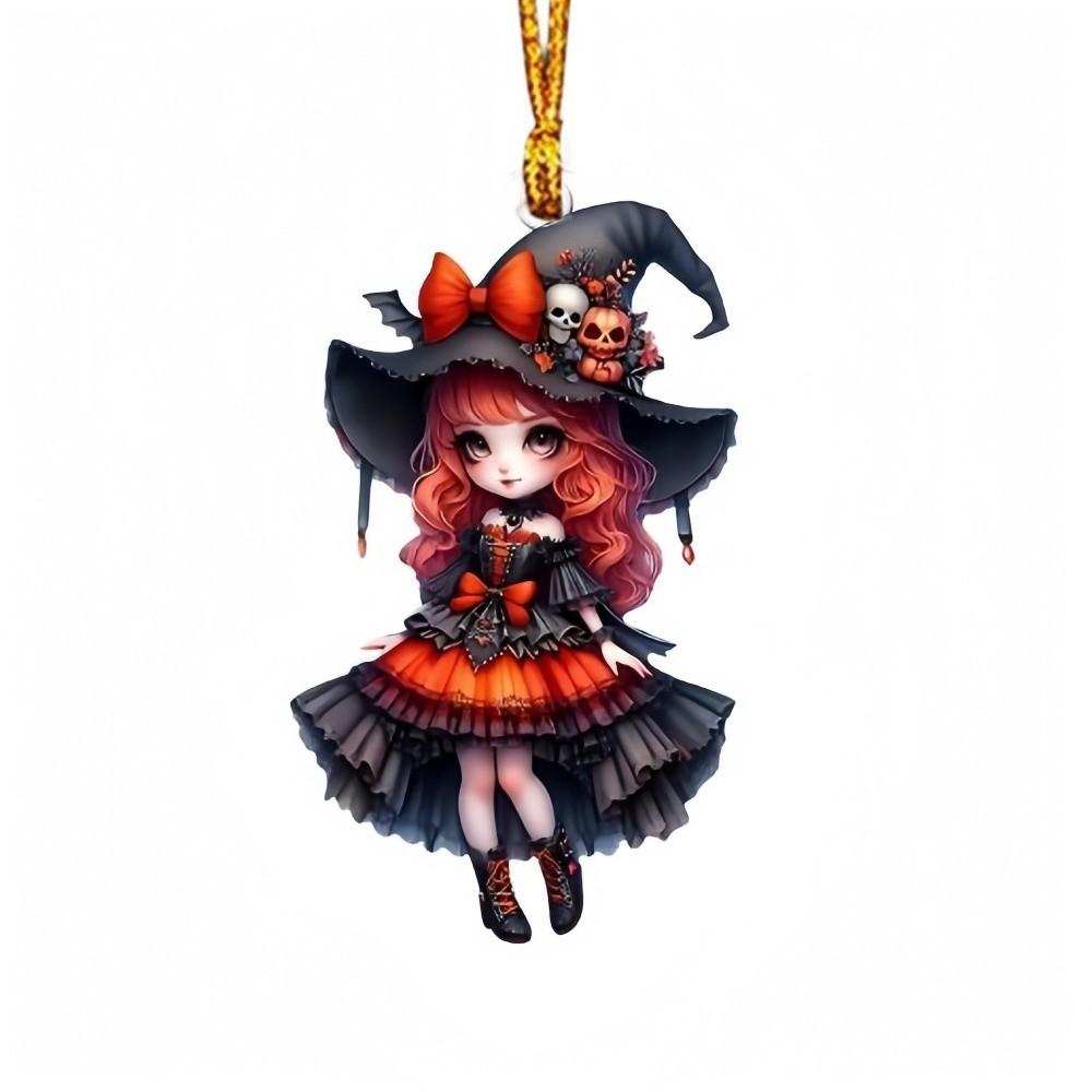 2D Flat Design Acrylic Pendant Wear Resistant Wall Decoration Ghost Ornament Home Decor