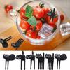 18PCS Mini Black Cat Fruit Fork Creative Dessert Fork Cartoon Fruit Toothpick  Kids