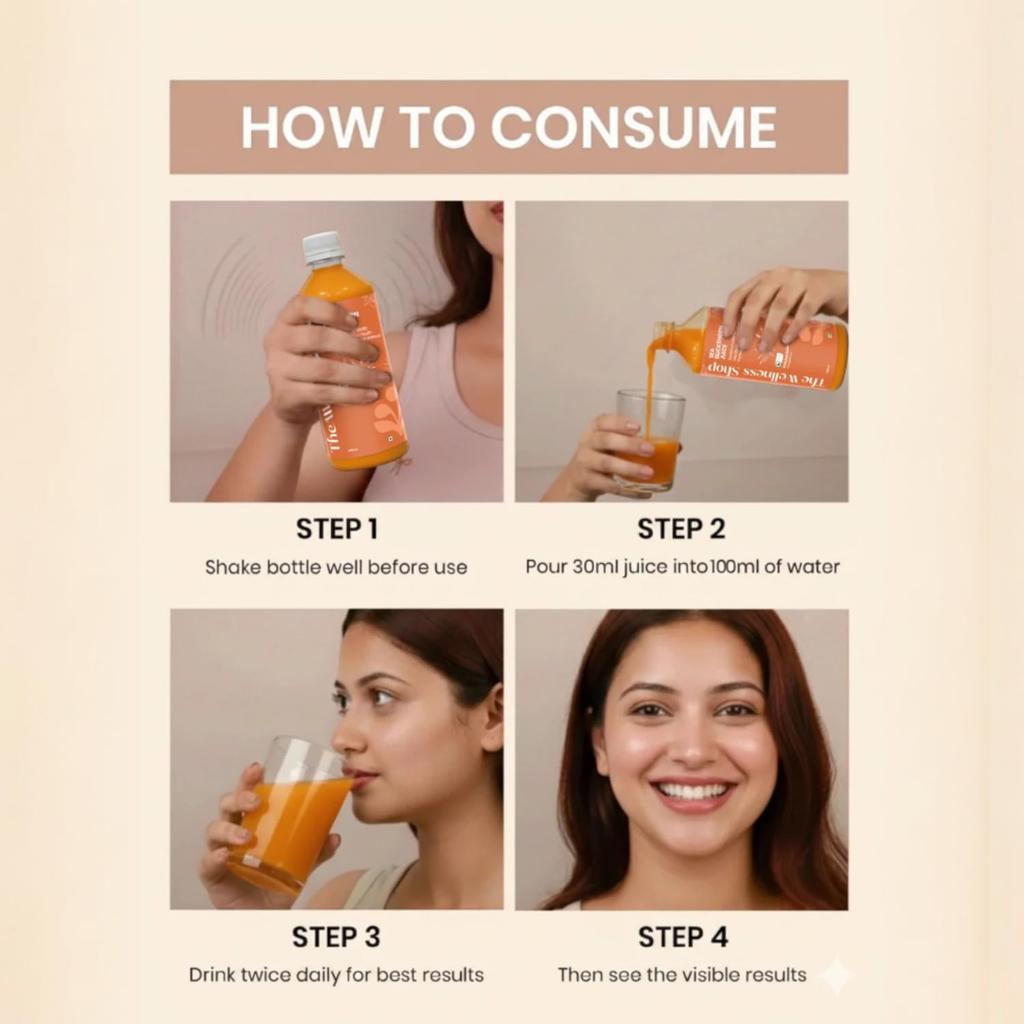 The Wellness Shop Sea Buckthorn Juice for Immunity Boost | Natural Vitamin C, Omega 3 6 7 9, Antioxidants | Immunity, Skin Glow & Gut Health Supp