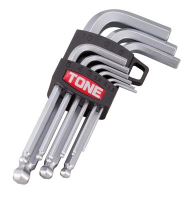 Набор L-образных шестигранных ключей Tone BS900 с шариковым наконечником, 9 штук