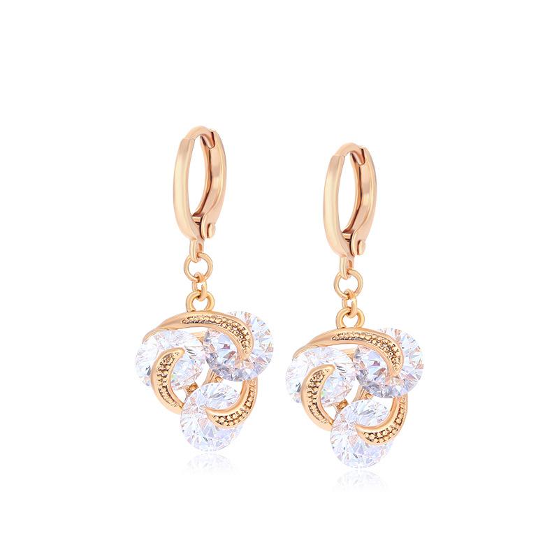 Высококачественные ретро-серьги с цирконом, падающие темпераментные женские свадебные серьги