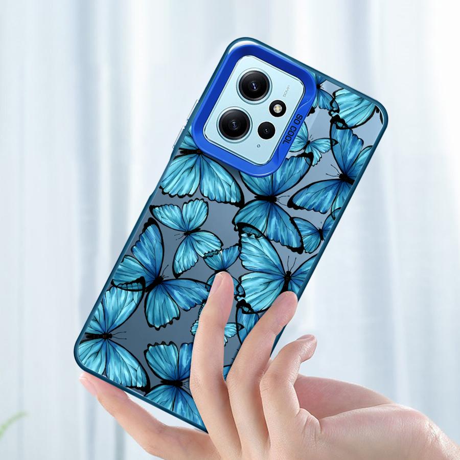 Чехол для Xiaomi Redmi Note 10Lite 10s 14 13 Pro Plus 12s 9s 11s 13 12 11 Pro Мягкий корпус Красивая синяя бабочка
