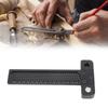 T Type Ruler Hole Scribing Aluminum Alloy Woodworking Marking Measuring Hand Tool
