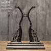Old Changmen Black Rosewood Round Fan Stand, Fan Holder, Special Accessories, Detachable Fan Support Base, Palace Fan, Craft Fan