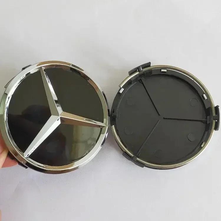 C200 E200 New For Mercedes Benz 4 pieces 75mm for Mercedes-Benz B/C/E/S Class A Class C200L GLC GLK CLA Car Wheel Center Hub Ca