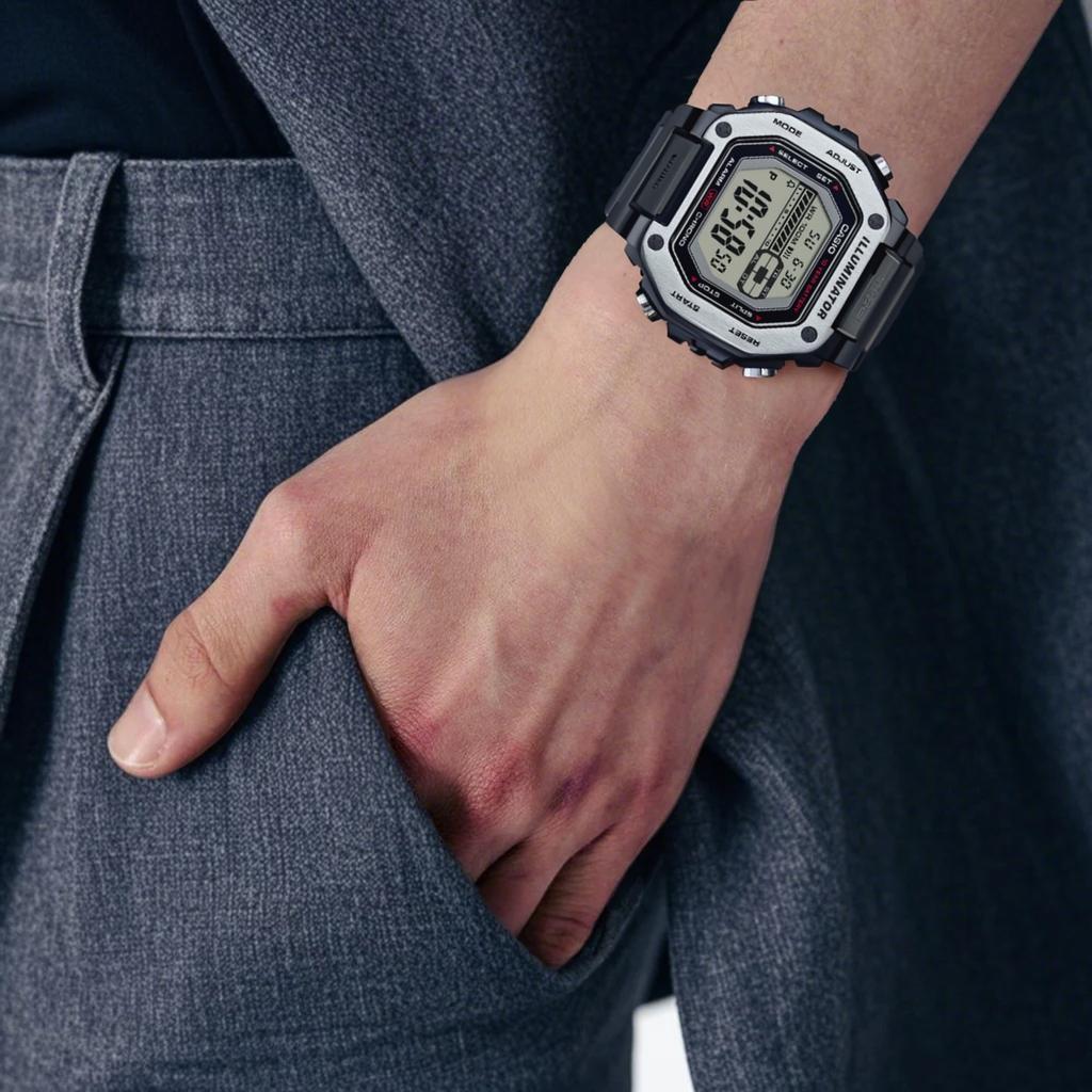 Casio 100м Водонепроницаемые Кварцевые Часы Мужские Часы Черные MWD-110H-1AV