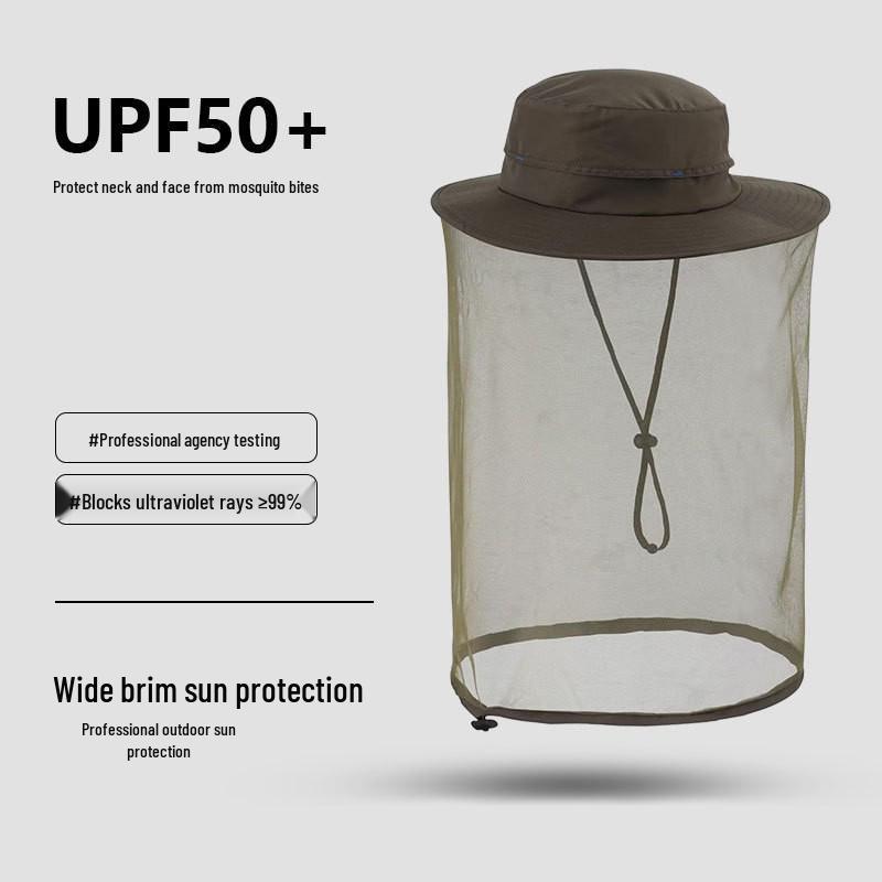 Унисекс летняя шляпа от солнца: Сетчатый, Защита от комаров, Быстросохнущий, Водонепроницаемый, Идеально подходит для рыбалки и альпинизма
