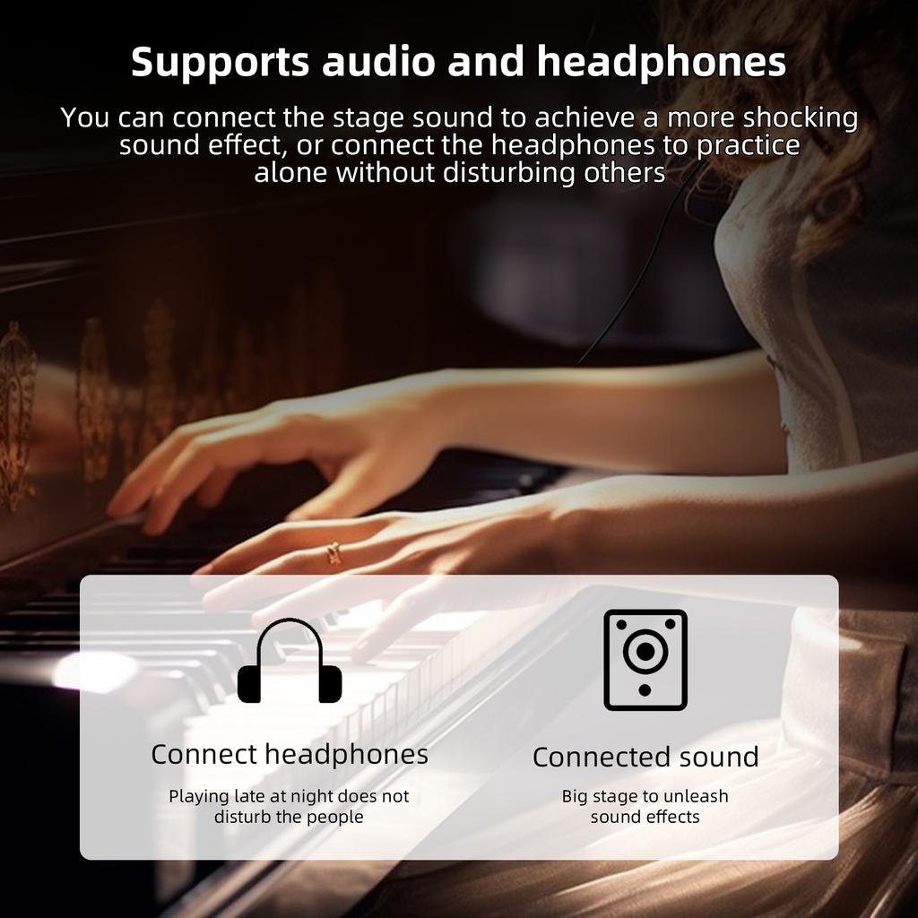 Складное электронное пианино с 61 клавишей, многофункциональный электронный орган, чувствительная клавиатура с 61 клавишей