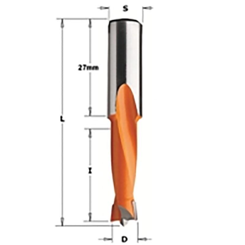 CMT BLIND DRILL QUICK CONNECTION CMT 310 L-57.5mm LEFT ROTATION 10X27mm HANDLE 5mm DRILL