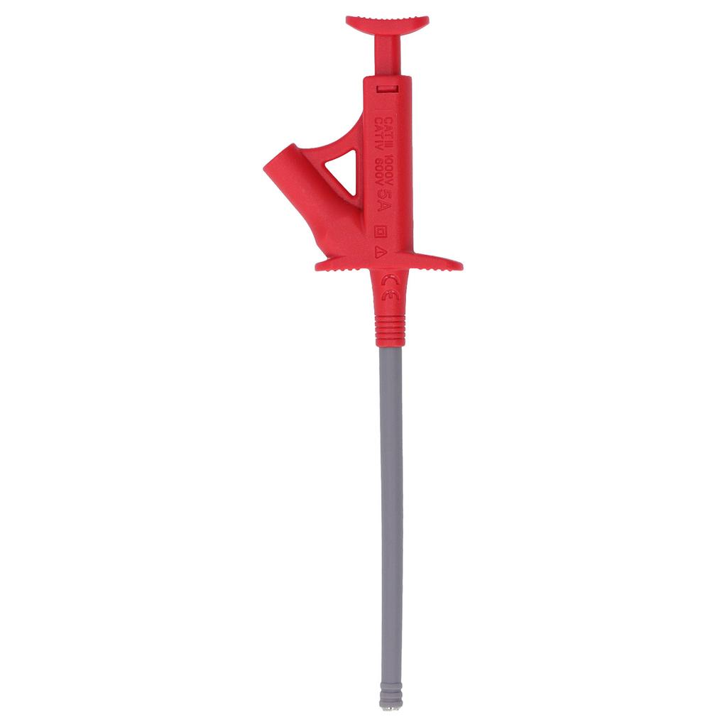 Test Hook Clip Wires Multimeter Auto Current Flexible J.30042 4mm Banana (Red )