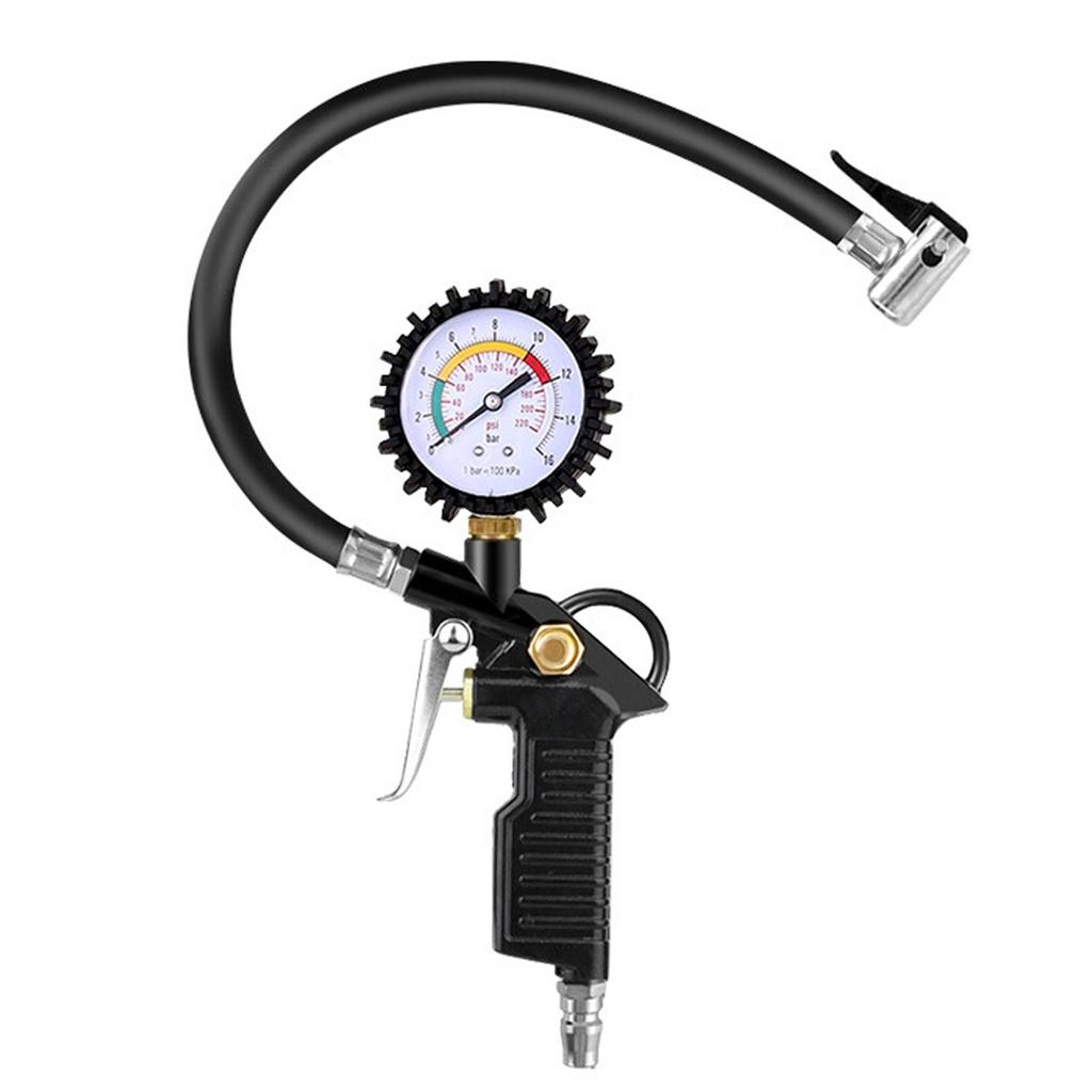 Tire Pressure Gauge, 220 PSI Car Tire Pressure, Inflator, Gas Compressor, Inflator Handle Controller For Cars, Bicycles, Etc