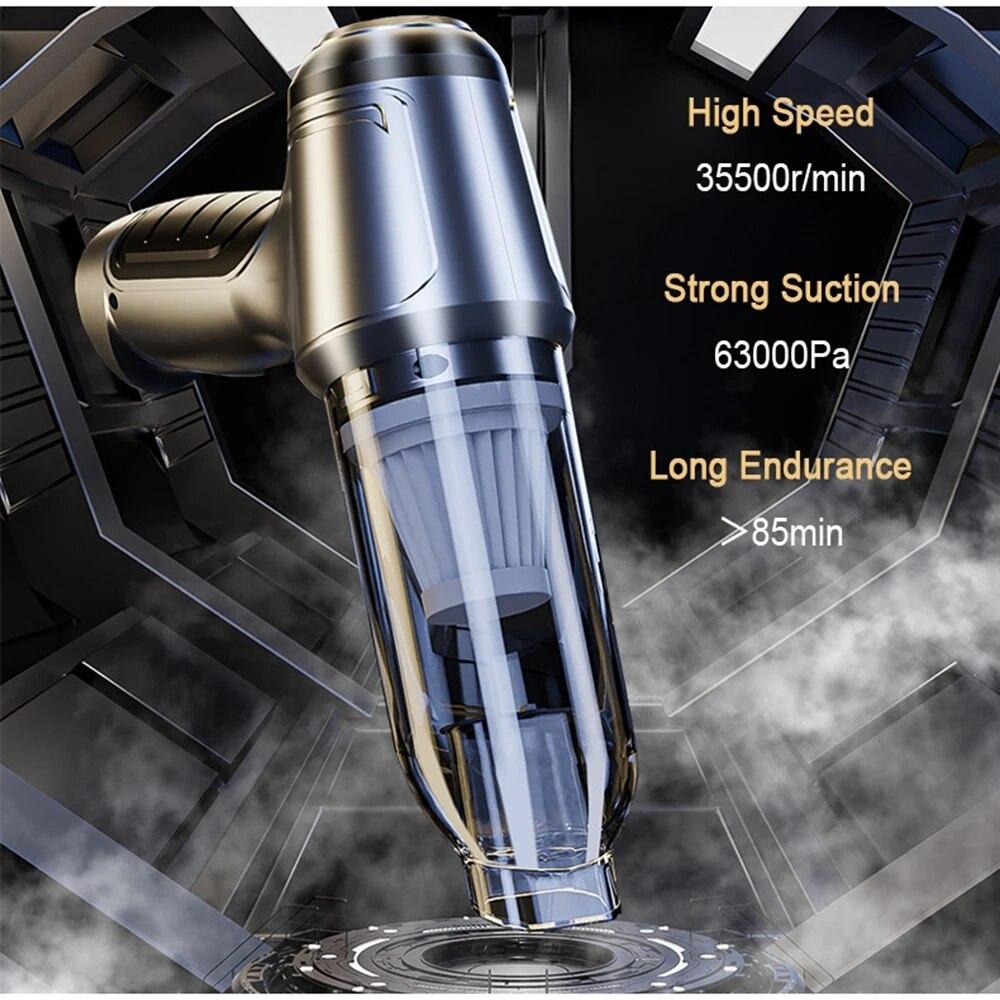 Новый оригинальный беспроводной мощный пылесос 30000pa Бесщеточный портативный мини-мощный пылесос для очистки домашнего автомобиля ручной фен