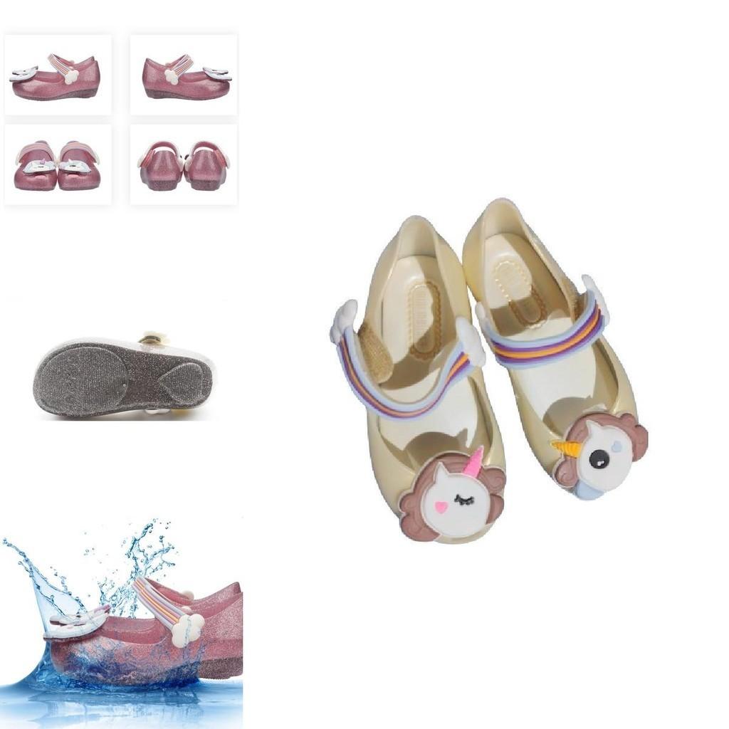 Детские туфли Mini Melissa Mary Jane с единорогом, дышащие, удобные и очаровательные