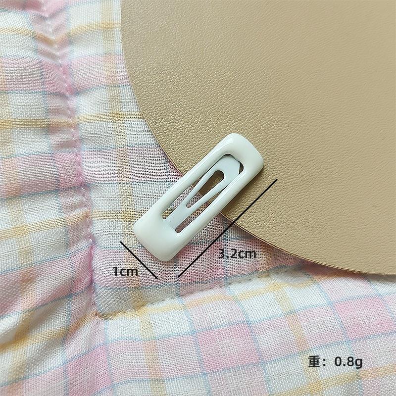 Mini Square Clip 3cm Sweet BB Clip Candy Color Summer Children's Broken Hair Macaron Color Side Clip Hairpin Hair Accessories