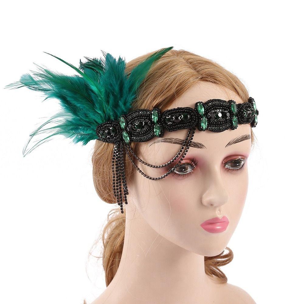 Crystal Cosplay Dress Headwear Fascinator Gatsby Headpiece Temperament Flapper Headband Women