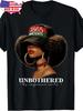 Unbothered By Negative Souls'' Afro Black T-Shirt - Vintage Juneteenth 1865 Desig