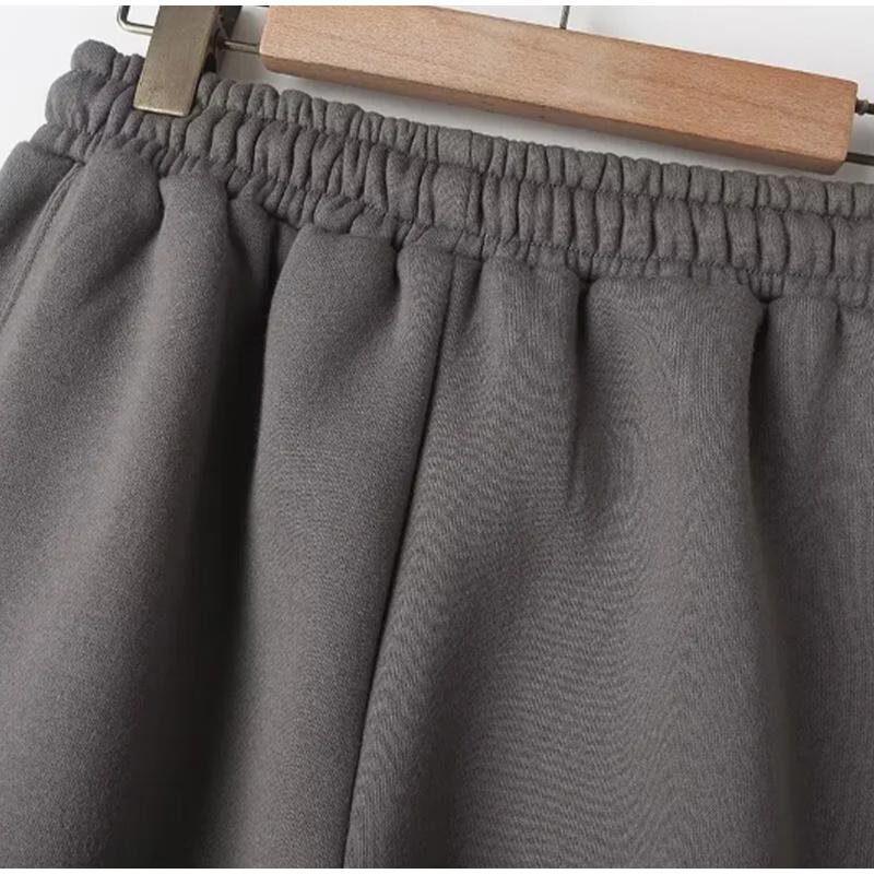 Повседневный комплект из толстовки на молнии и брюк, женская однотонная куртка-бомбер с круглым вырезом, свободные брюки со шнуровкой и высокой талией, весна-осень 2025, новые женские костюмы