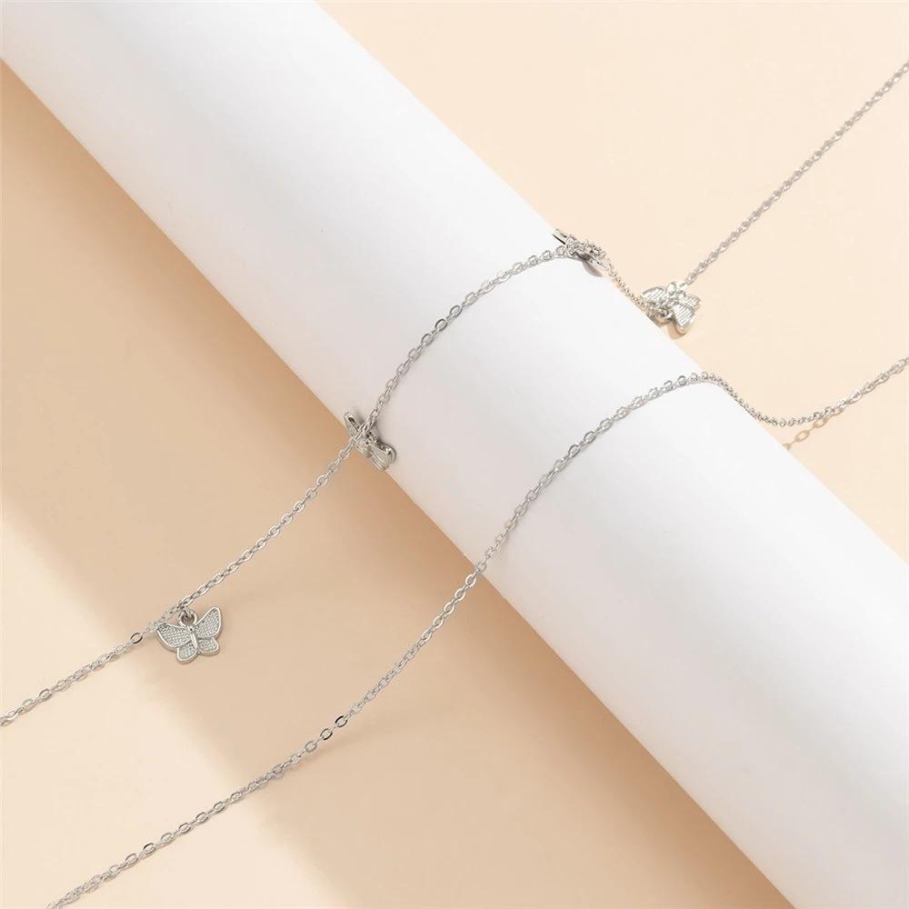 Fashion Classic Cute Butterfly Waist Chain Women Simple Thin Basic Sexy Body Chain Jewelry Summer Vacation Accessories
