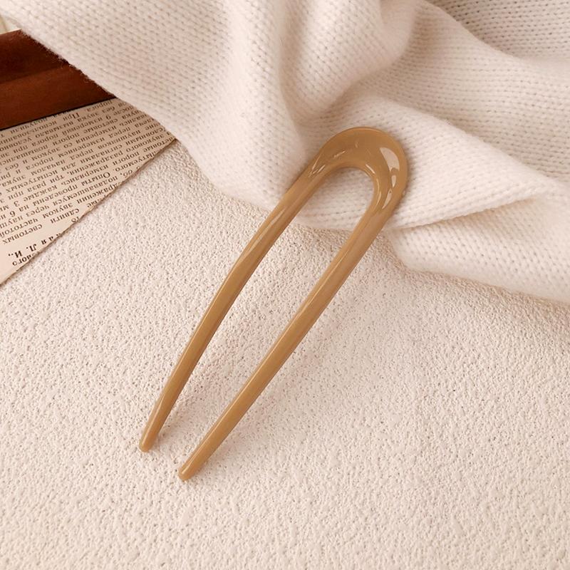 1 шт. Минималистичная заколка для волос U-образной формы, модные палочки для волос, женский пластиковый женский головной убор, аксессуары