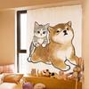 Ins Японский Стиль Милый Лечебный Кот Шторы На Липучках Кухня Раздел Спальня Ванная Комната Ткань Затенение Без Пробивки Милый