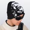 Winter Vintage Knit Beanie Men Women Portrait Jacquard Warm Street Hat