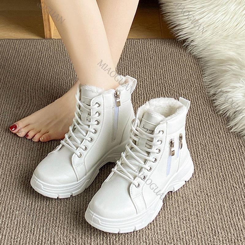 Fashion Winter Snow Boots for Women Casual High-top Shoes Warm Womens Sneakers Platform Ankle Boots Casual Side Zipper Sport Botines