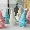 Санта-Клаус, держащий в руке свечу LOVE, силиконовая форма для изготовления гипсового гнома Love, домашний декор для рождественской вечеринки, подарки ручной работы
