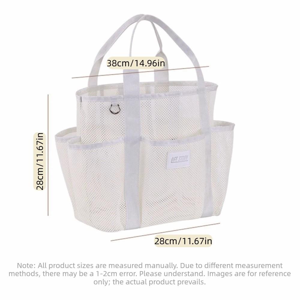 Internal Compartments Large Beach Tote Bag Multi-level Zoning Mesh Shower Bag  Travel