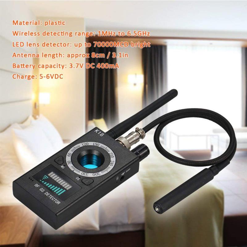 Детектор радиочастотных сигналов Антишпионский детектор ошибок Камера GSM Аудиопоиск GPS-сканер