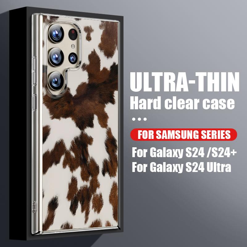 Прозрачный чехол для телефона с принтом леопарда для Samsung Galaxy S26 S25 S24 S23 Ultra S22 Plus S25 FE A56 A36 A26 A55 A54 A15, ПК-чехол