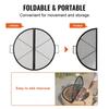 X-Marks Fire Pit Grill Grate, Foldable Round Cooking Grate, Heavy Duty Steel Campfire BBQ Grill Grid with Handle and Support X Wire, Portable Camping