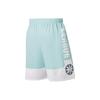 Li-Ning Мужские шорты Badfive Color Block Letter Print с эластичным поясом, спортивные, быстросохнущие, серо-голубые, AAPS055-3