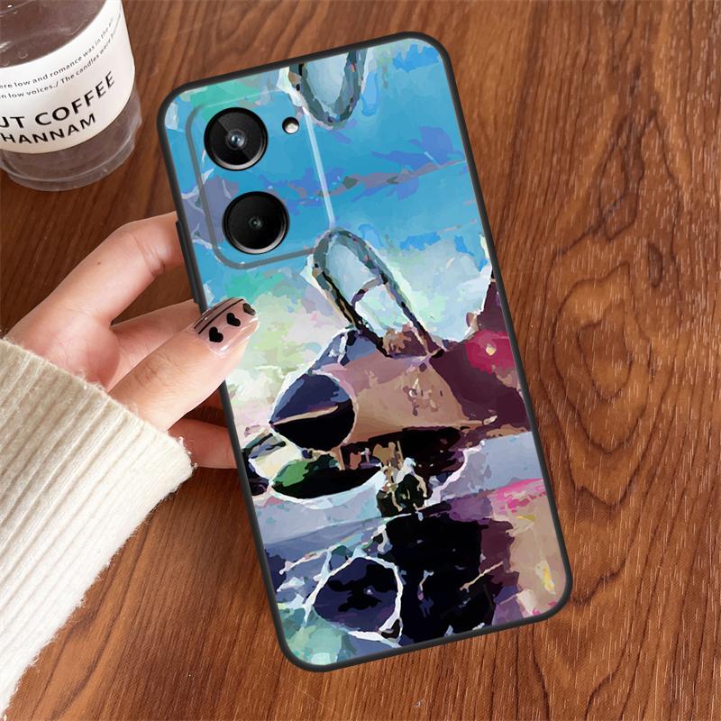 Aircraft Helicopter Airplane Pilot Case For Realme 14 Pro Plus 12 10 11 13 GT 6 6T 5 GT7 Pro C61 C55 C51 C21Y C25S C67 C75 C53