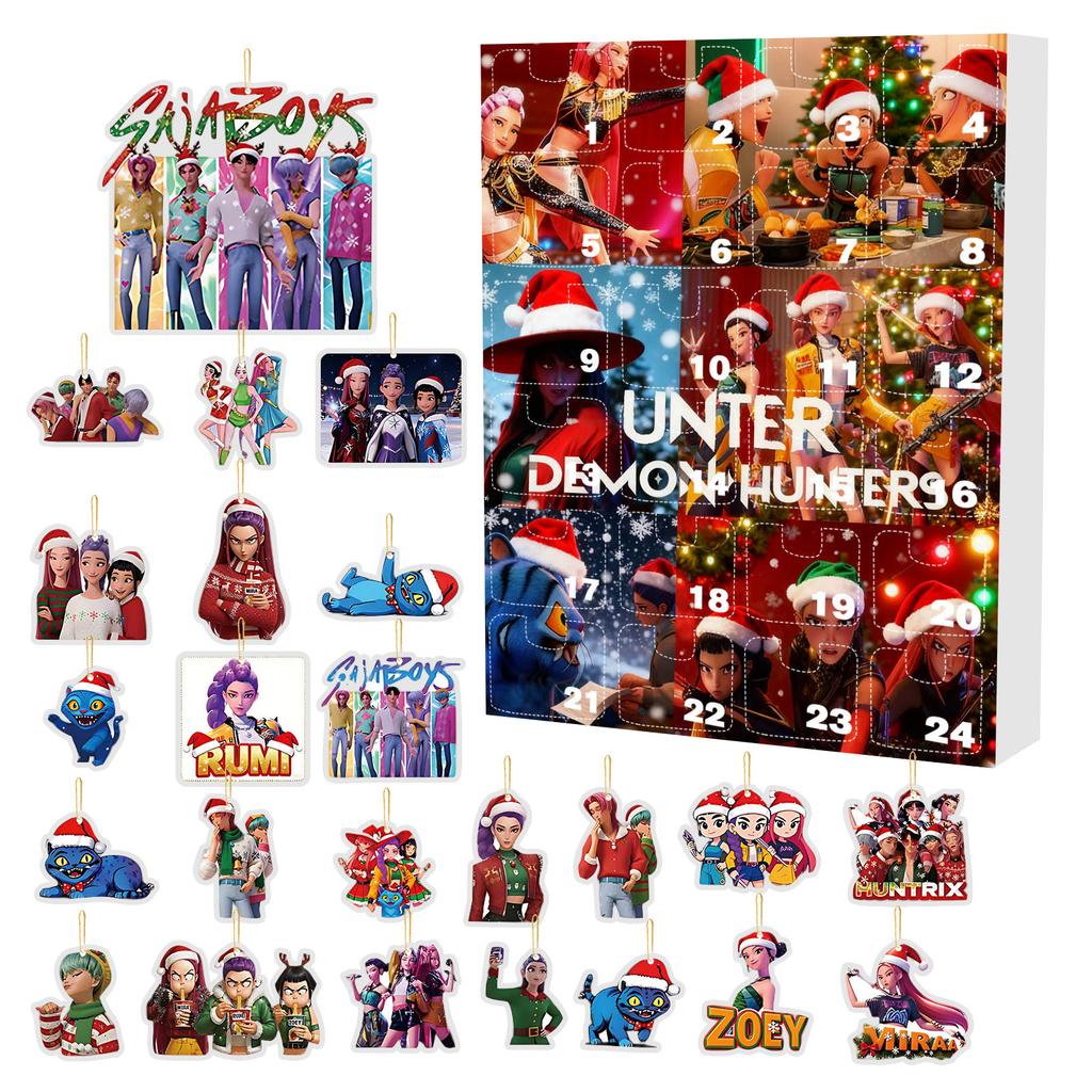 Адвент-календарь содержит 24 подарка, милые фигурки кукольный адвент-календарь, календарь обратного отсчета с игрушками-сюрпризами, коллекционные фигурки в подарок для детей