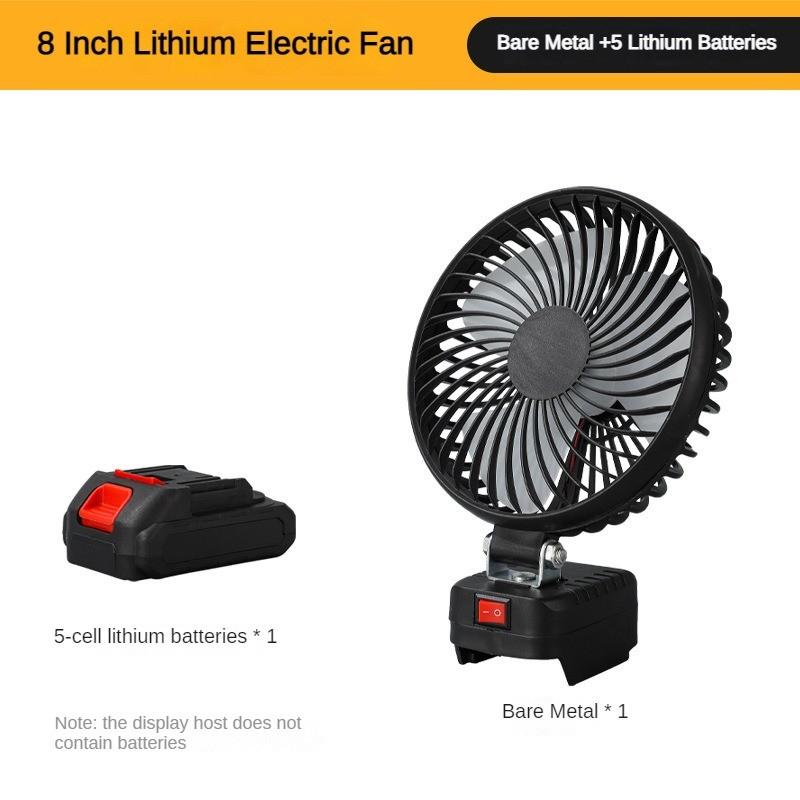 6 In/8 In Wireless Desktop Strong Wind Fan Outdoor Portable Camping Fan Small Rechargeable Electric Fan