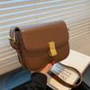 2025 маленькая сумка женская весна и лето новая нишевая коричневая сумка-тофу сумка-мессенджер высококлассная на плечо маленькая квадратная сумка