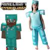 Steve Armor Minecraft Child Boys Girls Cosplay Costume Dress Up Suit Outfit