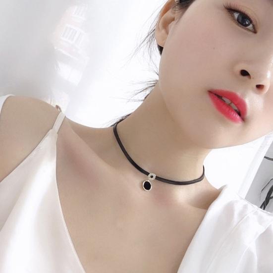 Yousheng темный стиль, женское ожерелье на ключице, круглый кулон, регулируемая длина, женское колье, ожерелье, ювелирное изделие, подарок