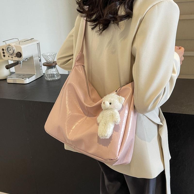 Низкопрофильный дизайн, мягкая кожа, большая вместительная сумка через плечо, новинка 2024 года, модная универсальная повседневная сумка на плечо для путешествий