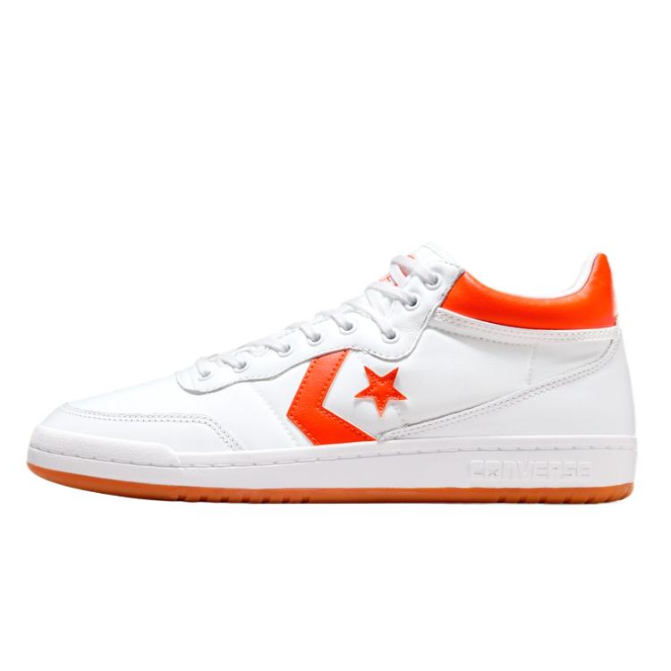 Converse Fastbreak PRO Comfortable and Stylish Thin Sole Non-slip Mid-top Skate Shoes Unisex Orange and White