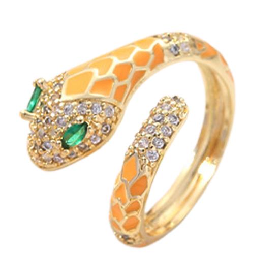 Yousheng женское кольцо на палец с регулируемым отверстием, сверкающие стразы, кольцо в форме змеи, коктейльное ювелирное украшение для вечеринки, подарок