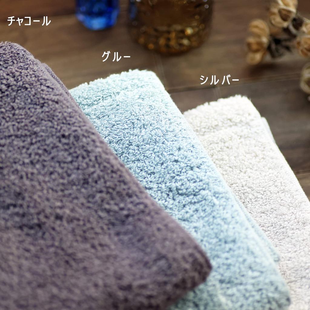 Air Kaoru Ecstasy Bath Made In Mini Bath Asano Twisted Thread Half-Time (Anytime) Towels, 3-Piece Set, Japan, Thick, Absorbent, Quick-Drying, 100%