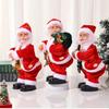 Christmas Electric Musical Hip Dancing Play Guitar Santa Claus Doll Ornament with Music Party Christmas Decoration Gift for Kids
