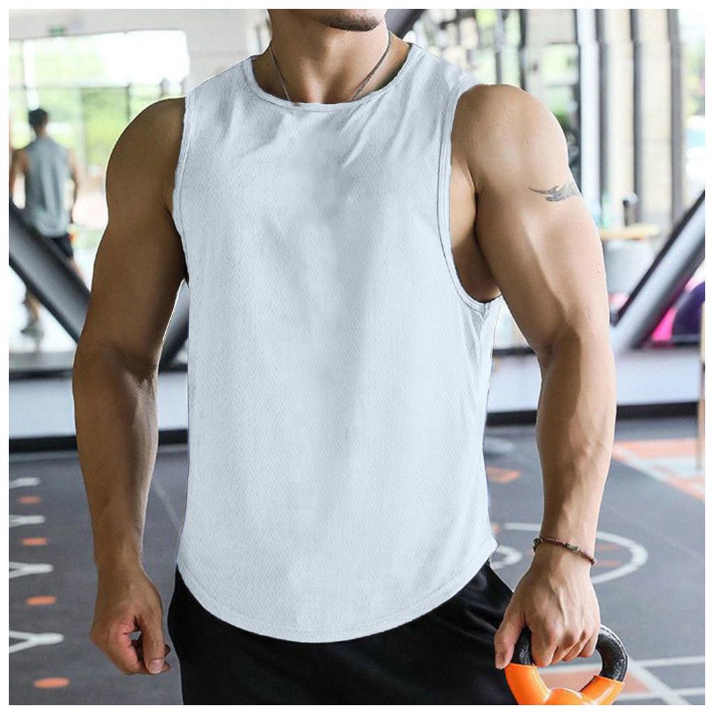 Мужская быстросохнущая майка для тренировок, футболка для тренировок в тренажерном зале, футболка без рукавов для фитнеса, бодибилдинга