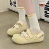 Thick-soled Sports Bag Head Sandals Women's 2025 New Summer Little White Shoes Women's Skirt Velcro Single Shoes Women